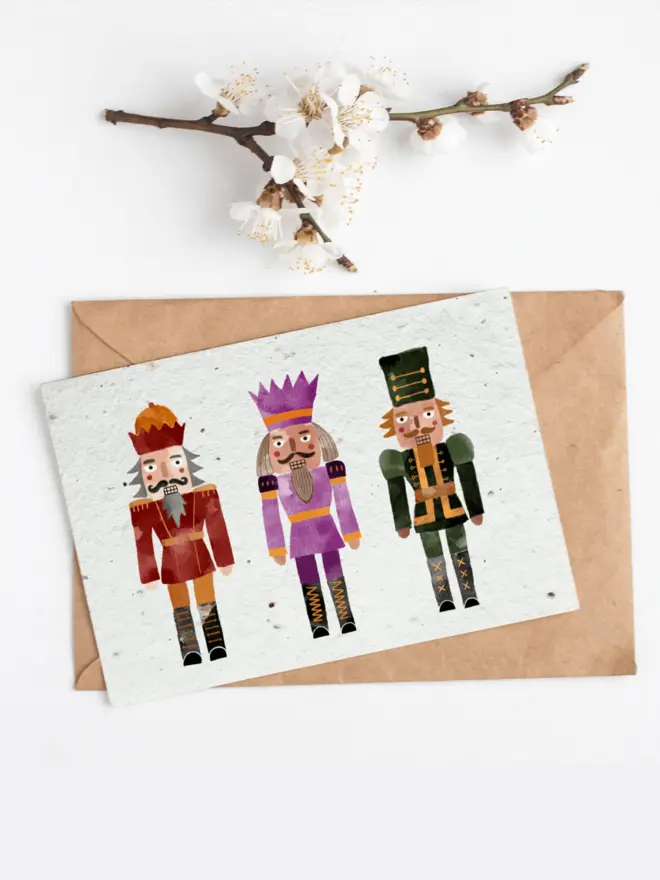 nutcracker illustrated christmas card