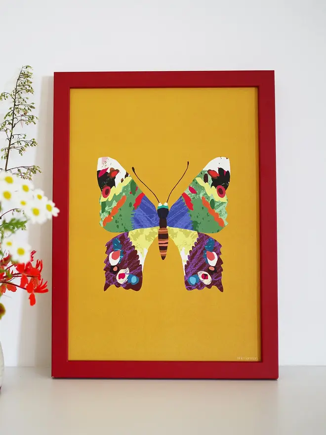 colourful butterfly print