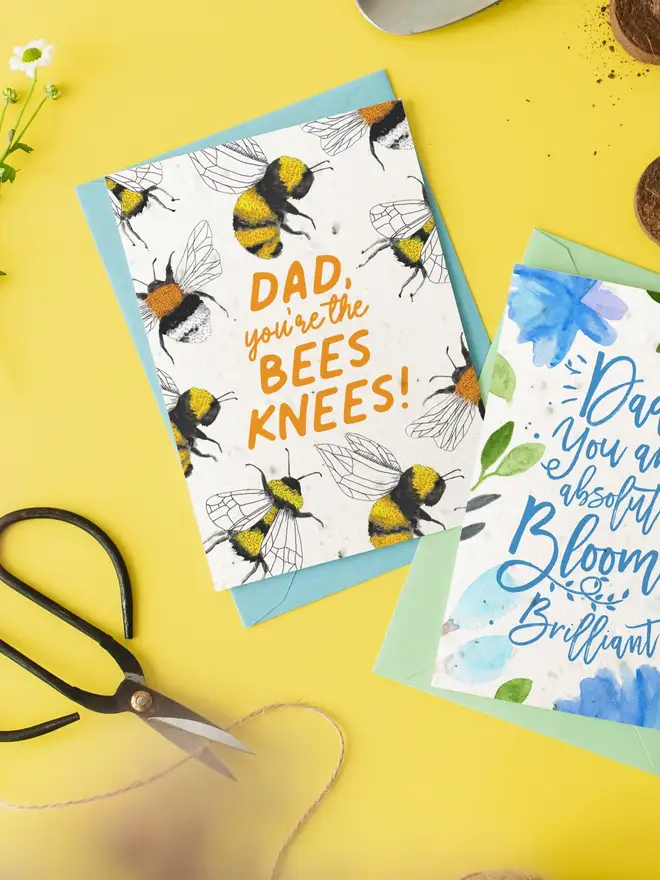 Dad You're The Bees Knees Plantable Card