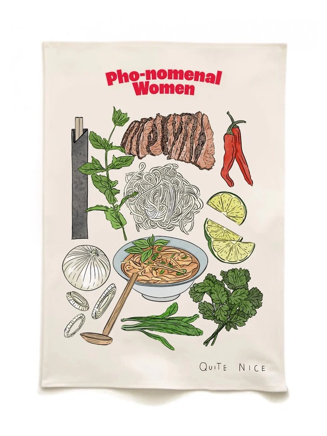 Pho Tea Towel International Women's Day Fundraiser