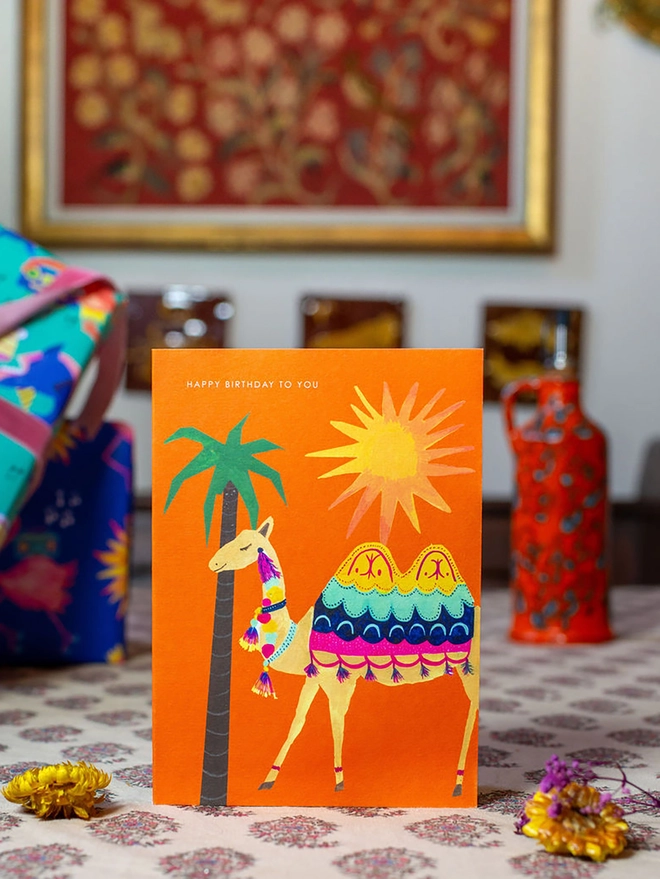 camel birthday card 