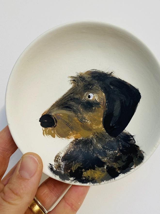 Hand Painted Personalised Pet Portrait Plate