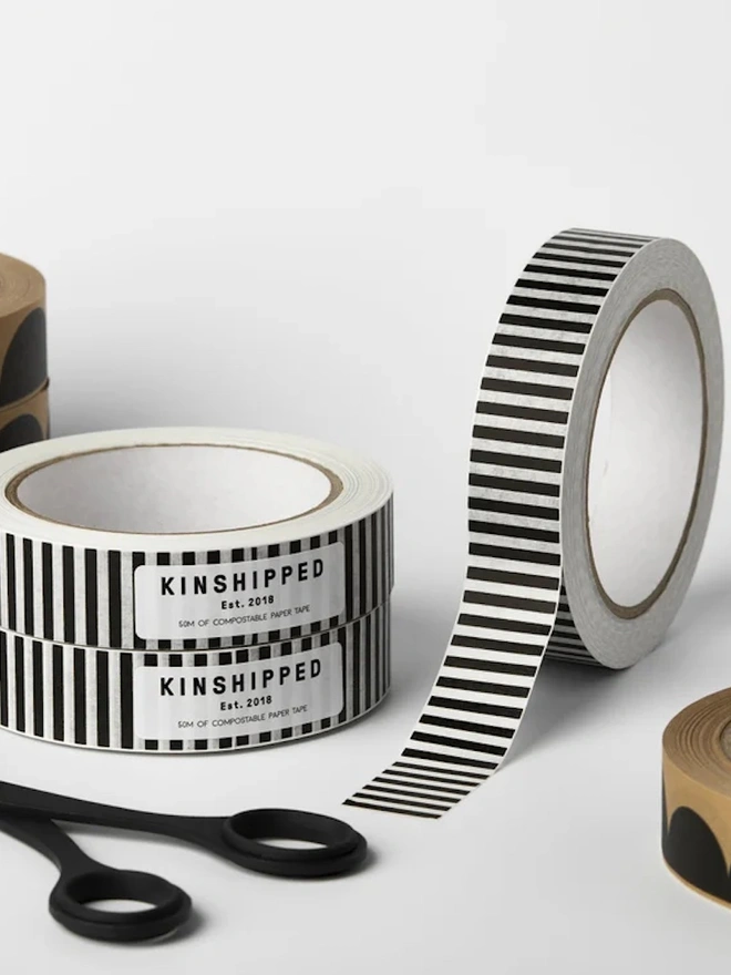 Black Vertical Strip Paper Tape