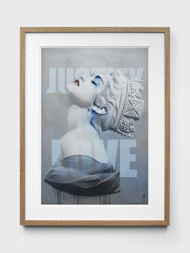 Madonna Justify My Love Art Print - Oak Frame