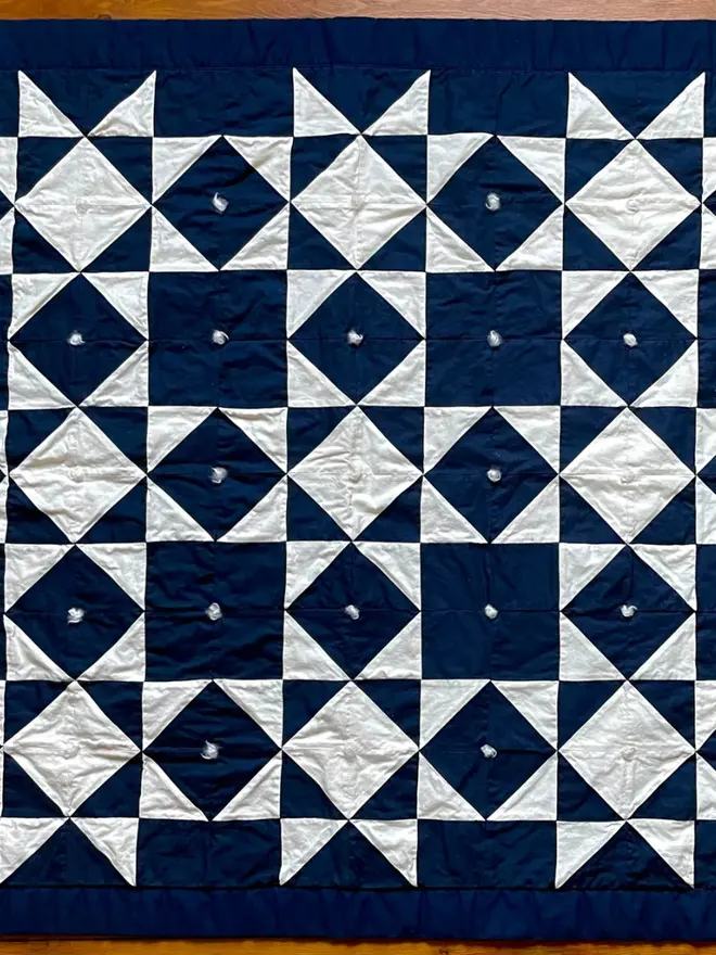 Midnight Quilt Kit, close up. 