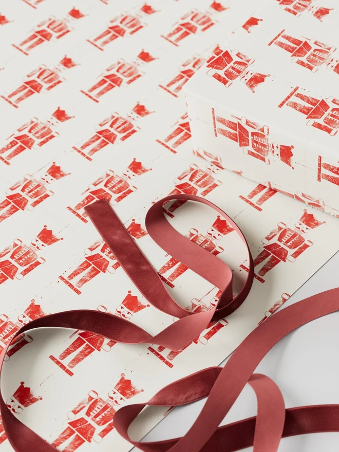 Red Nutcracker Wrapping Paper