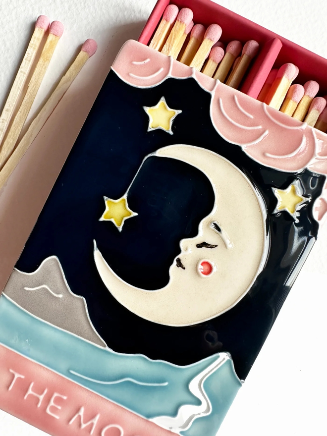 The Moon Ceramic Matchbox