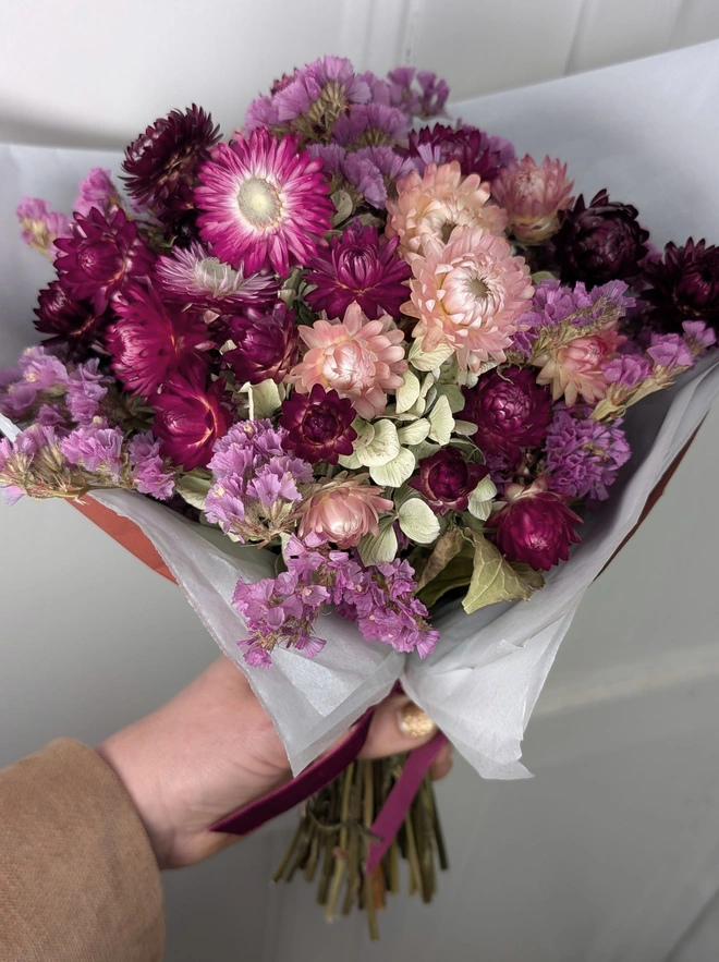 Bunch of deep pinks flowers 