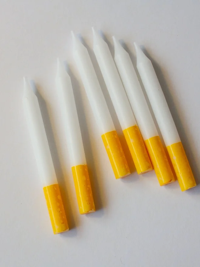 cigarette shaped candles