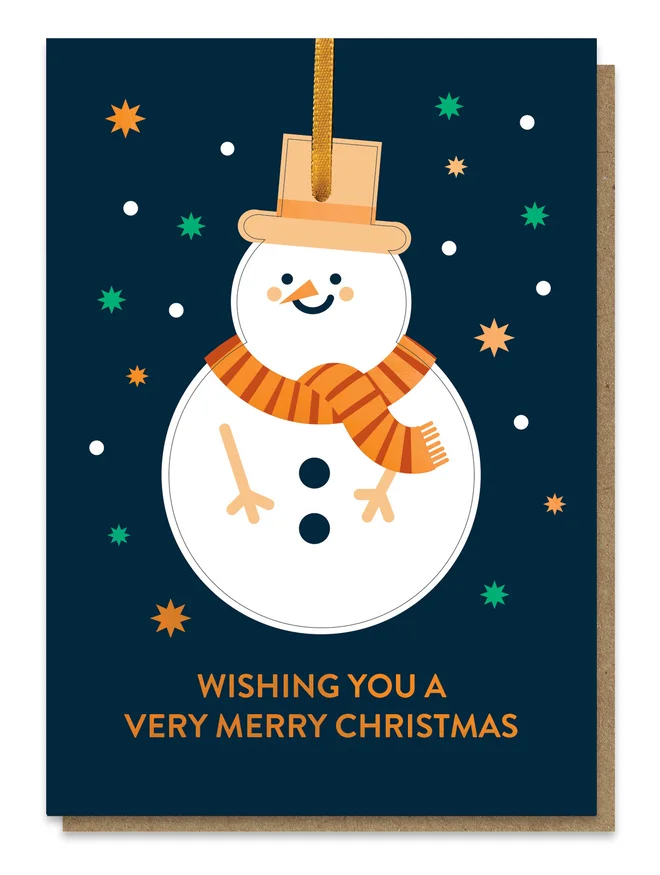 snowman pop out christmas card