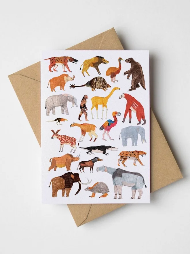 Prehistoric Animals Greeting Card