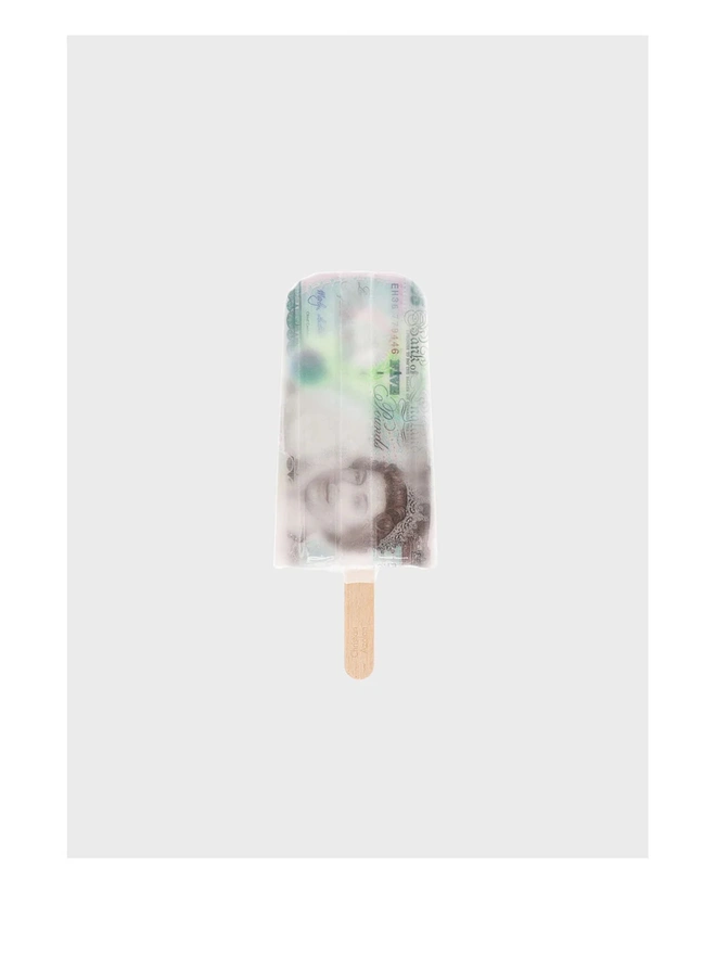 Five Pound Note Ice Lolly Giclée Print