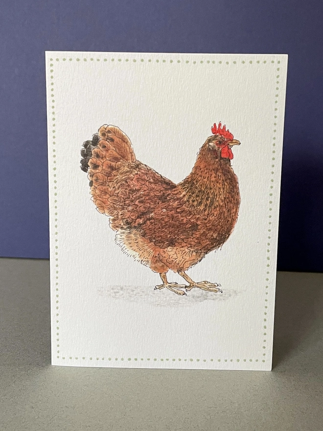 Garden Lover's Chicken Notecard