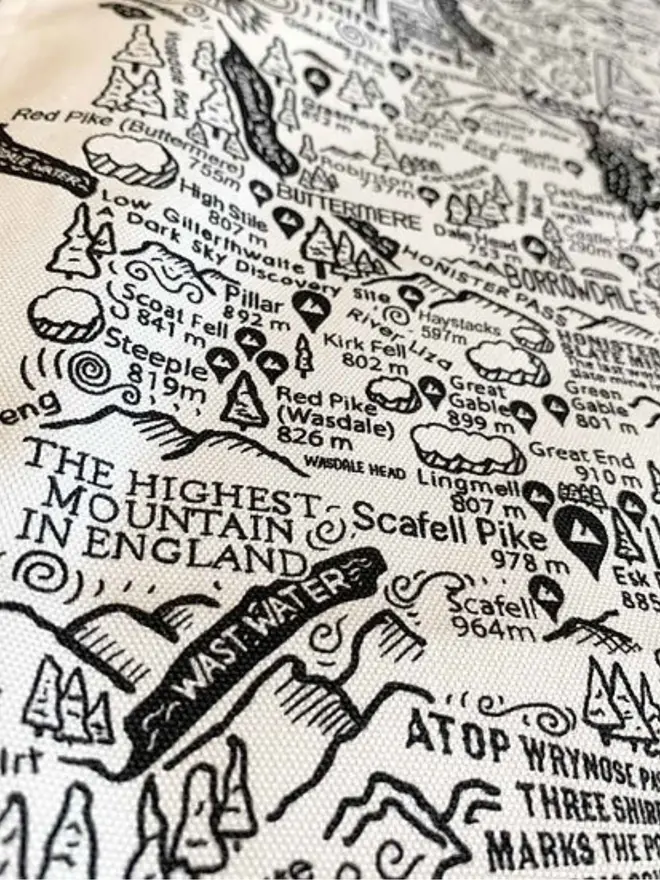 Lake District Print Tea Towel Zoom 3