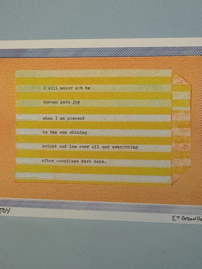 wall art in orange and yellow