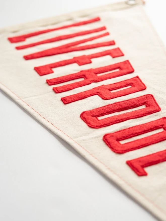 'Liverpool' Retro style Football Pennant Flag 