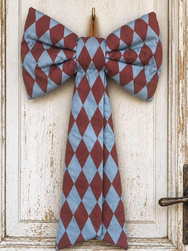 Blue Check Bow