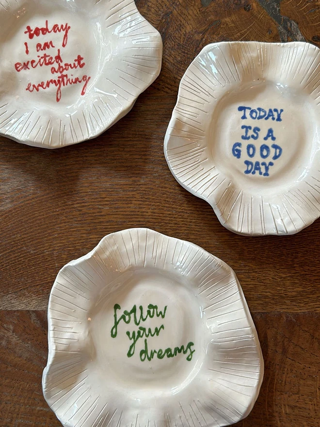 'Today I Am Excited About Everything' Mini Ceramic Plate