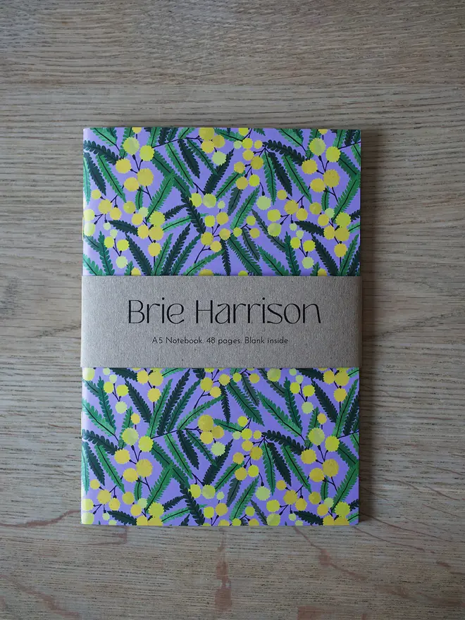 illustrated mimosa notebook