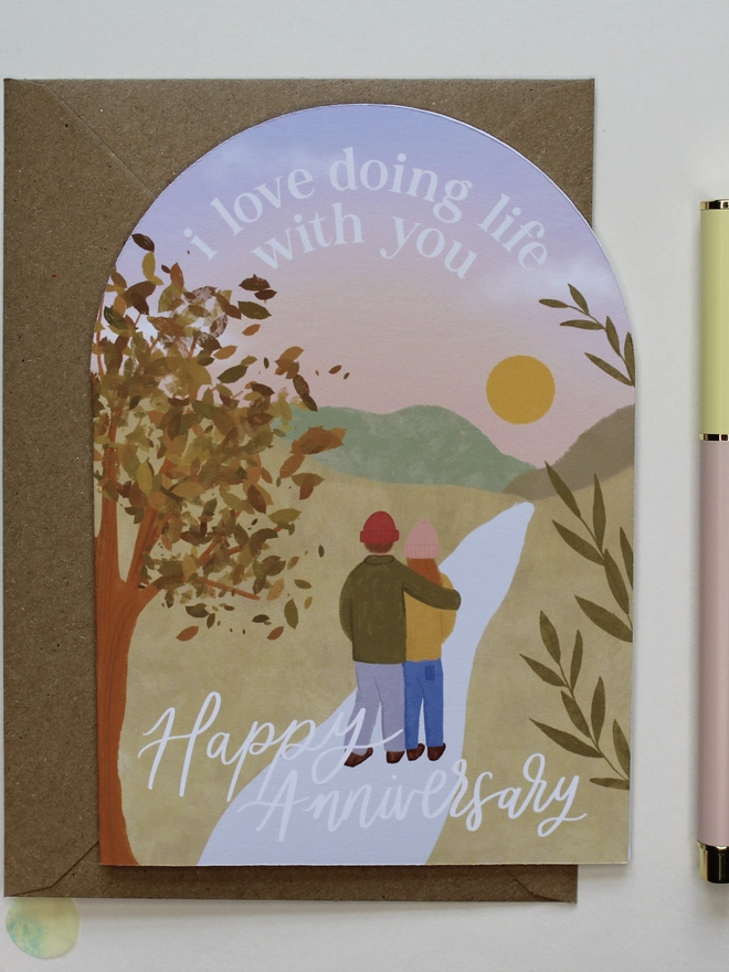 Arch Shape Anniversary Card