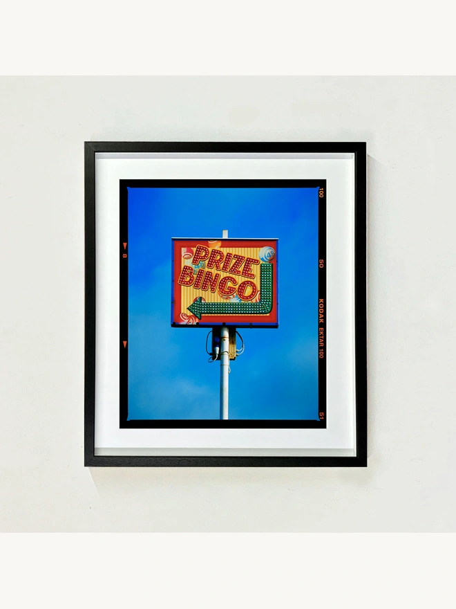 Prize Bingo Richard Heeps colour print framed in black