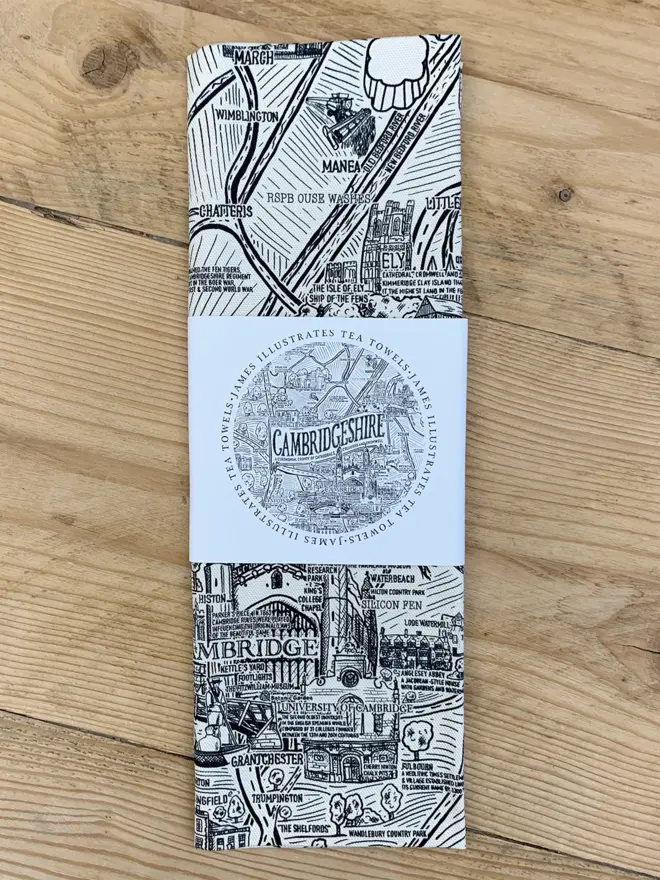 Cambridgeshire tea towel