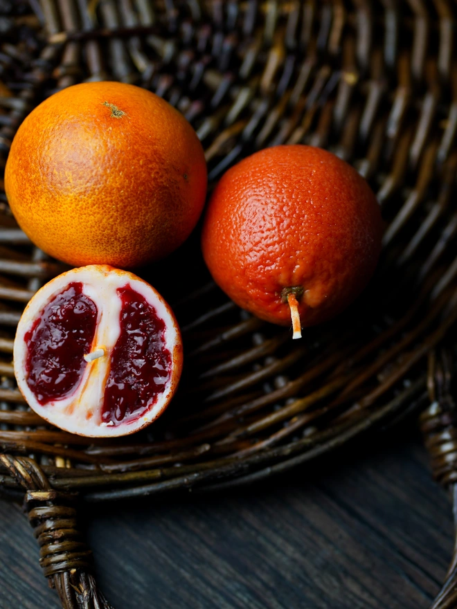 Blood Orange & ½ Blood Orange 