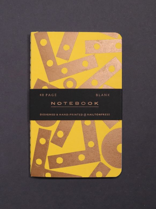 Blank Angle Notebook. A notebook in bright yellow