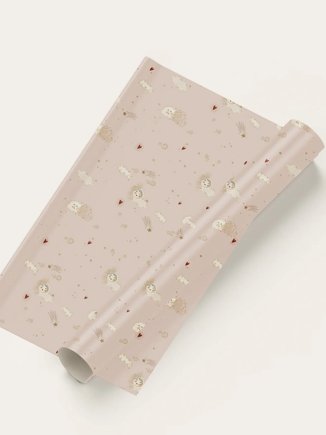 Always Forever Gift Wrap (3 Sheets), the gift wrap sitting on a plain white surface. 