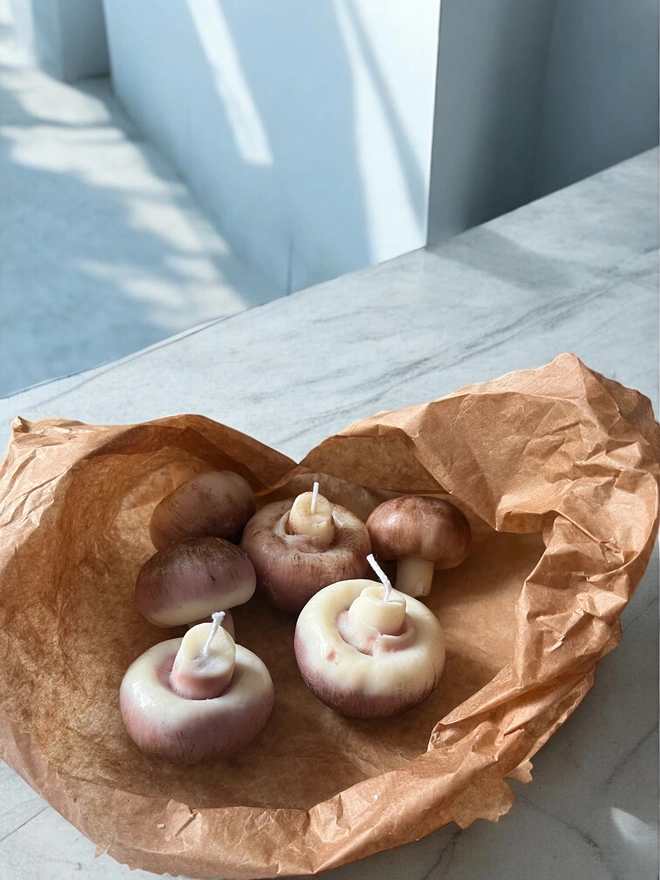 Mushroom Candles 3pk