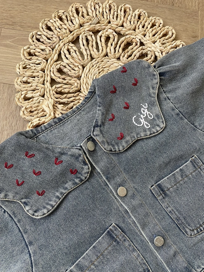 Personalised Denim Collared Jacket