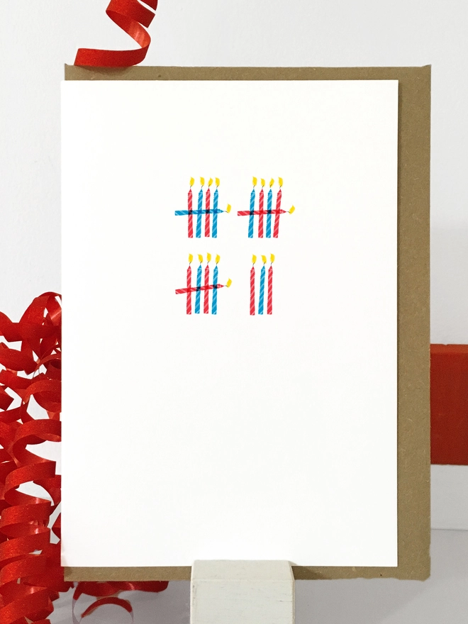 18th Birthday Candle Tally Card 