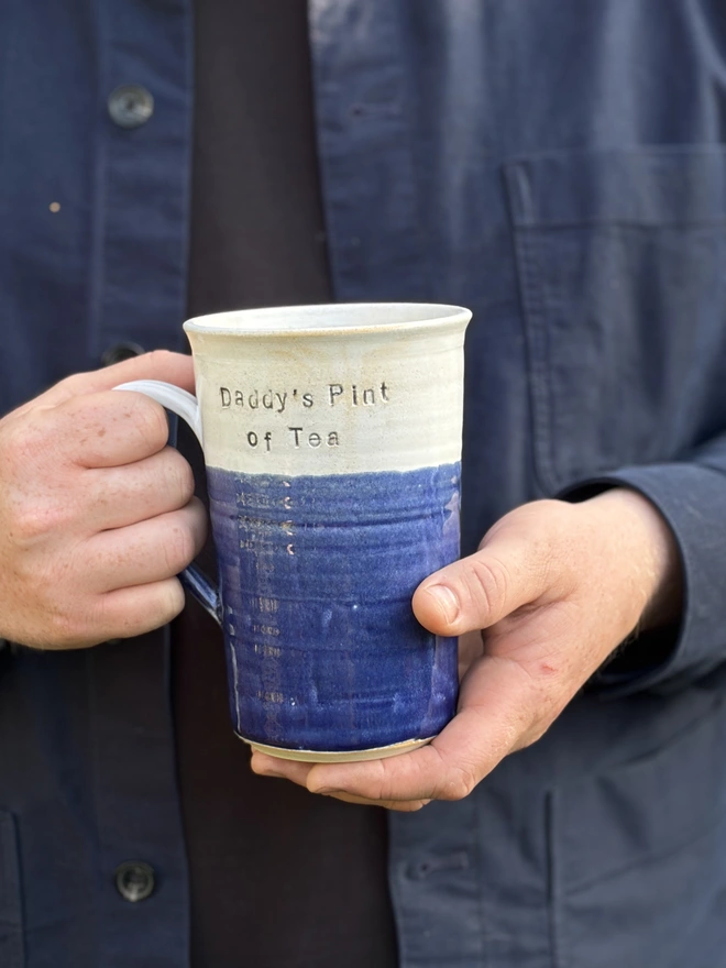 Personalised ceramic pint mug