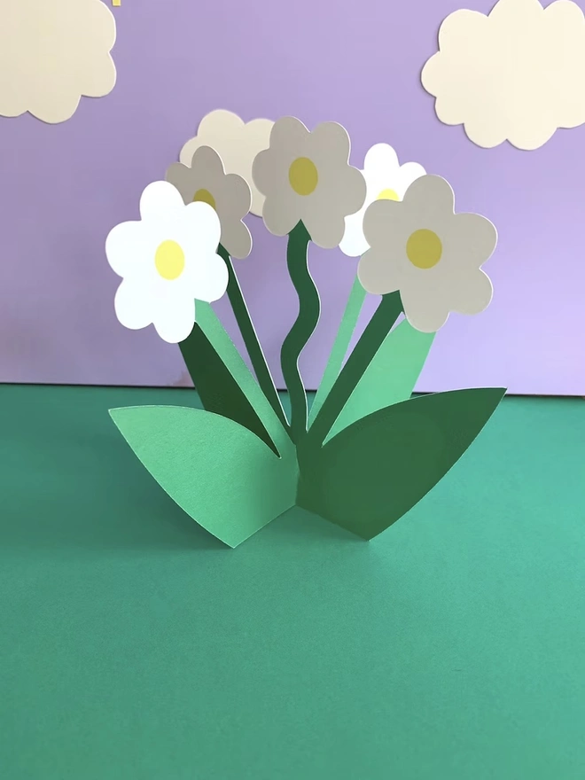 Standing Daisy Bloom 3D Pop Out Card