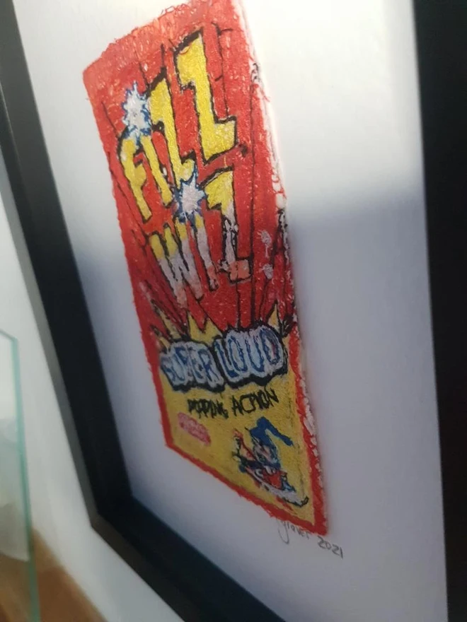 Fizz Wiz Super Loud Popping Candy Embroidery Wall Art