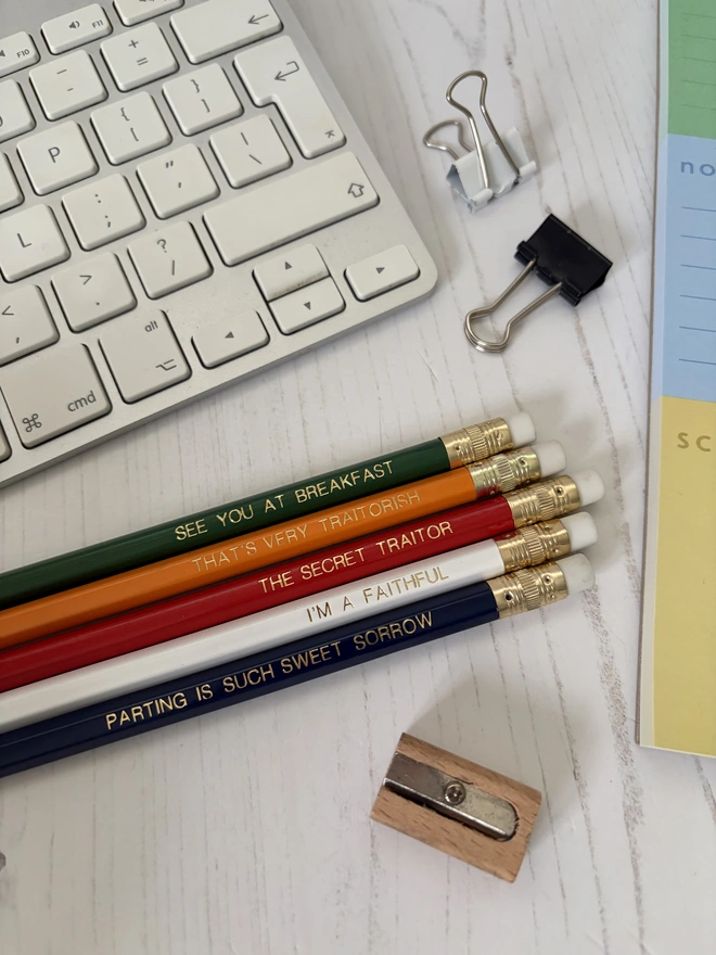 The Traitors Inspired HB Pencils Set (Set of 5 HB Pencils)