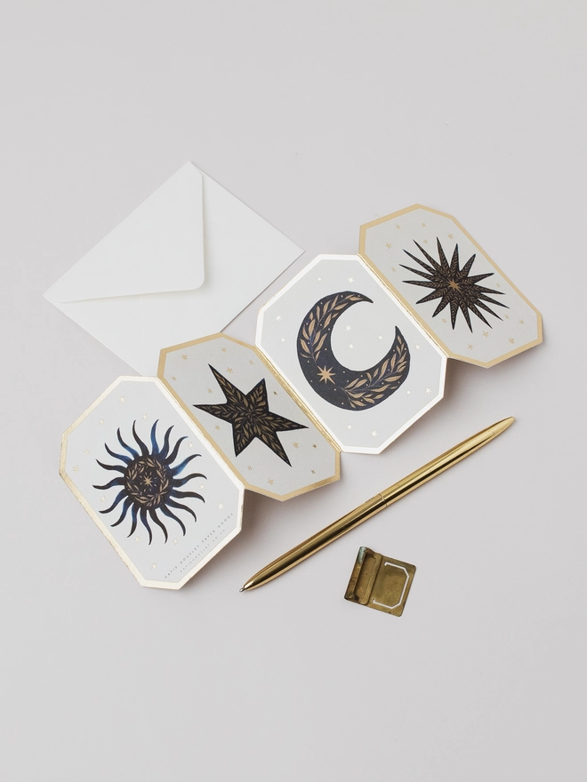 Moon Star Greeting Card