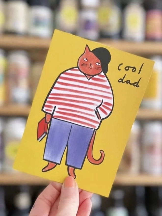 'Cool Dad' Cat Father's Day Card