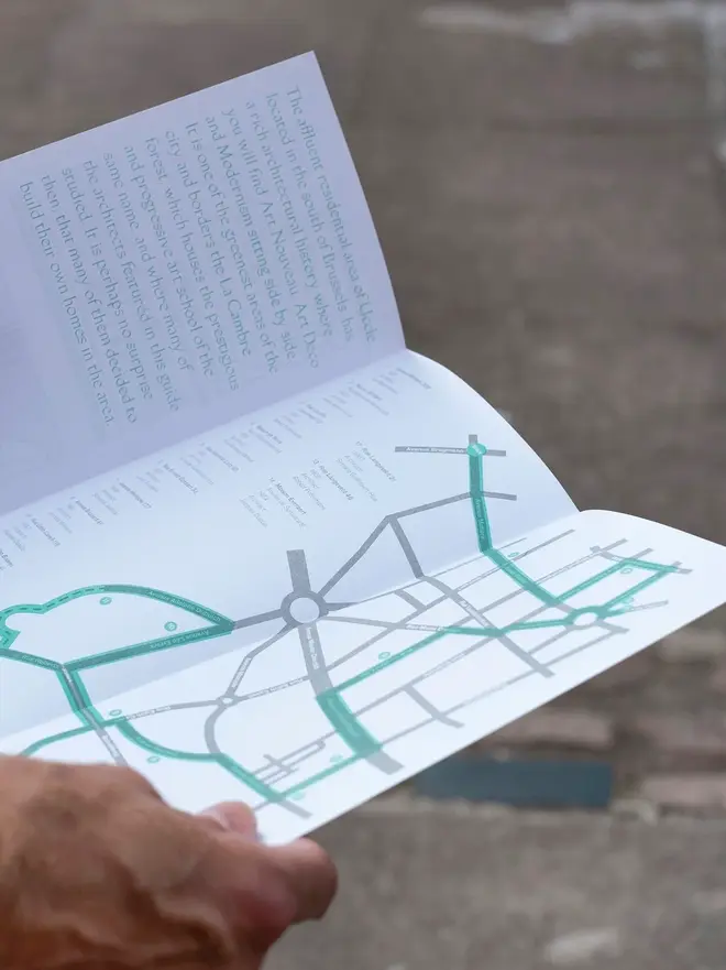 uccles brussels walking guide. a paper walking map of brussels, belgium.