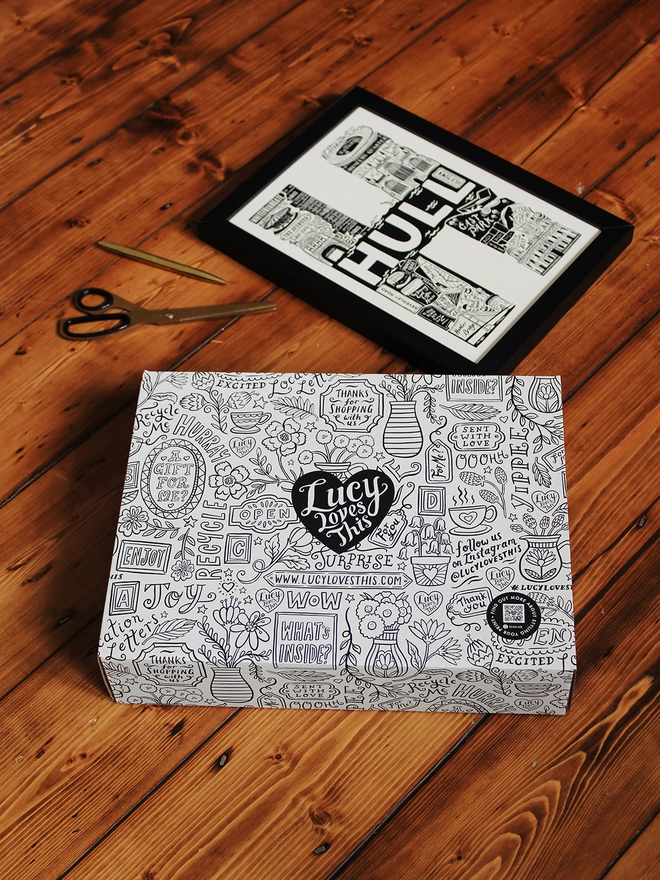 Lucy Loves This bespoke frame box packaging