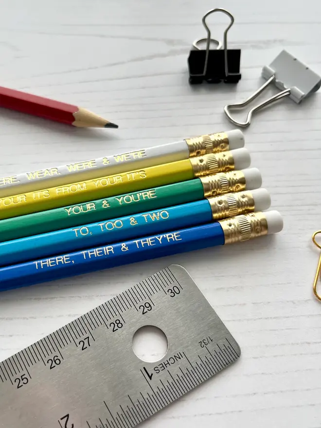 Grammar Pencils For Language Lovers (Set Of 5)
