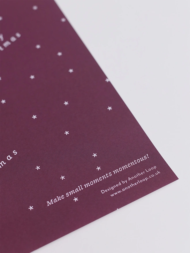 minimal christmas wrap burgundy detail