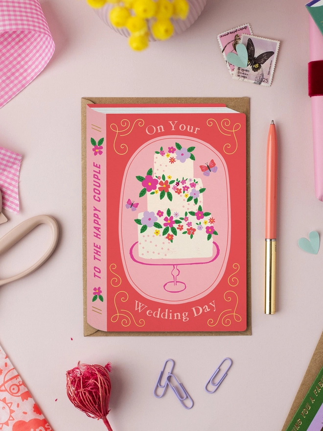 'On Your Wedding Day' Fairytale Cake Book Card