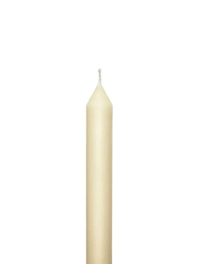 ivory taper candle pair