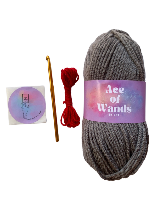 Hidden Heart Mitten Crochet Craft Kit