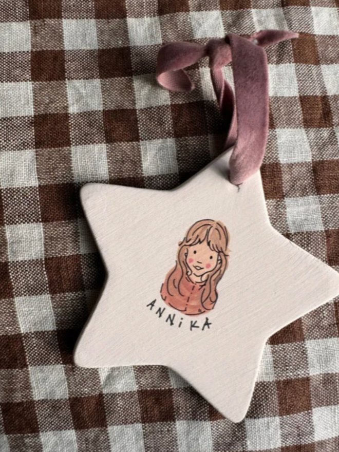 Personalised Illustrated Star. A star with an illustration.