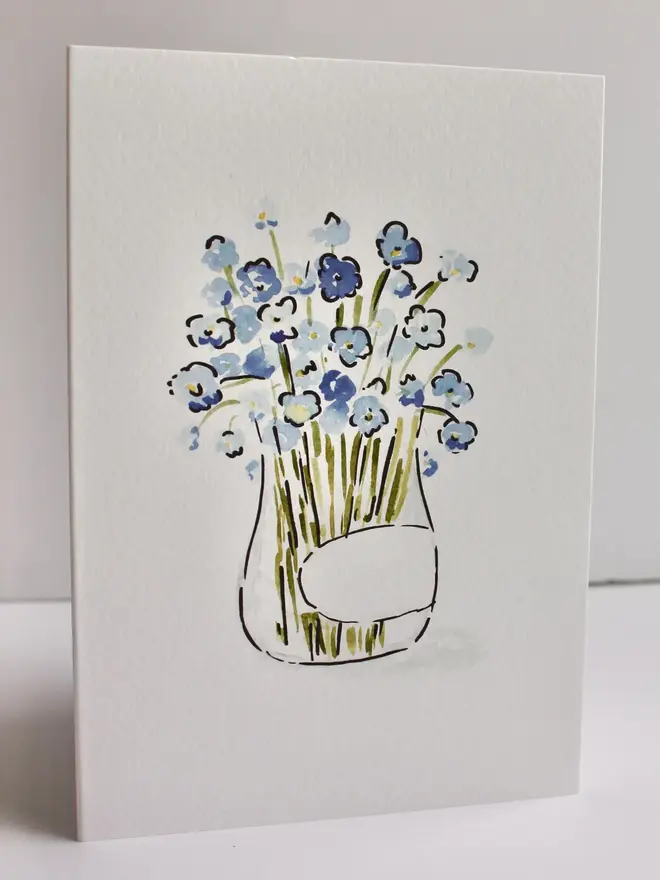 Flowers In Vase Greeting Card 