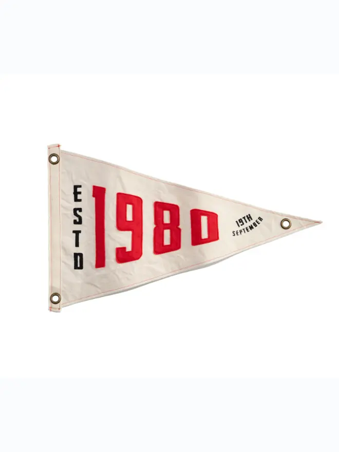 Custom Date Cotton Canvas Pennant Flag 