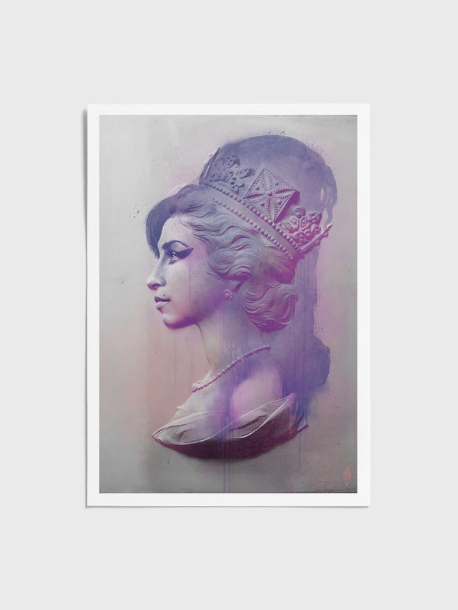 Amy Winehouse Pink - Natural Frame