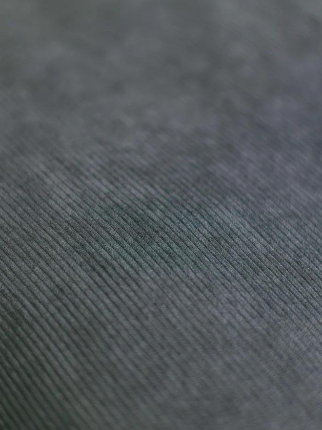 grey corduroy material sample